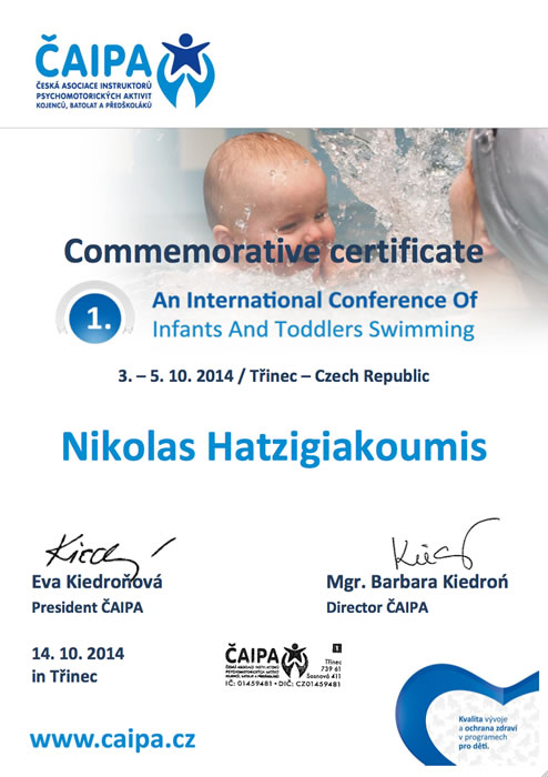 Οι Ιχθείς στο Διεθνές Συνέδριο Βρεφικής Κολύμβησης στην Τσεχία! 